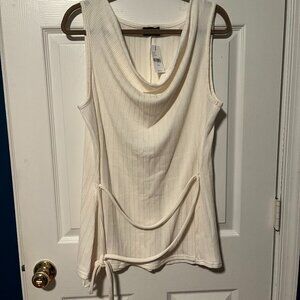 NWT Sleeveless cream blouse